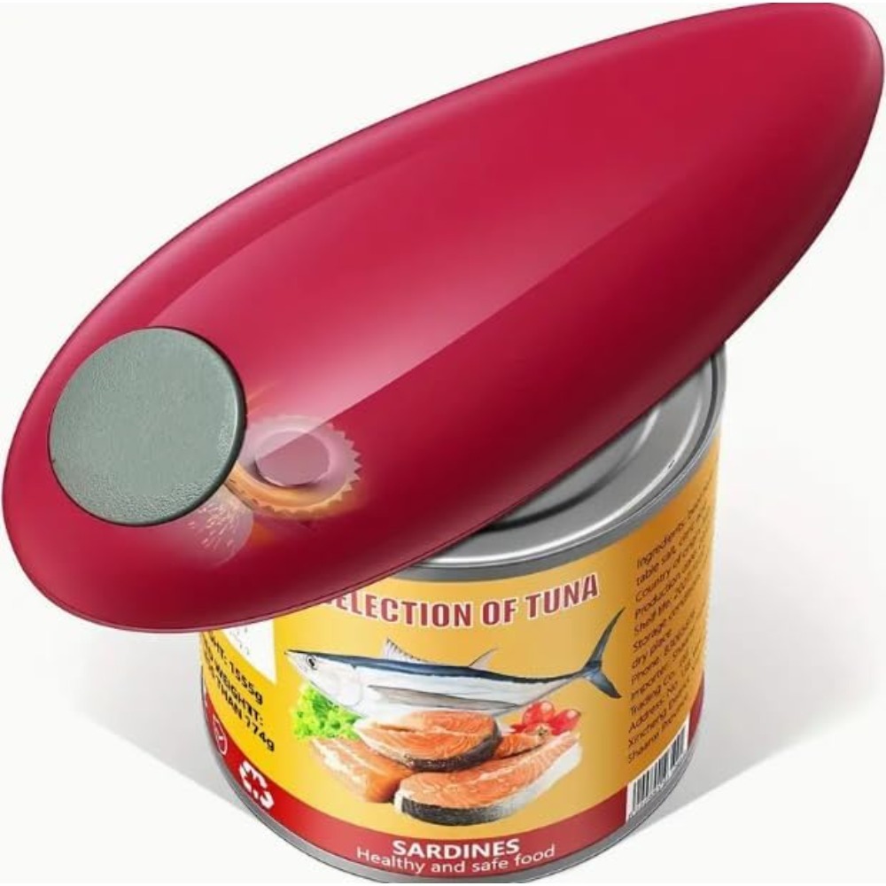 Kitchen Electronics Gadgets - 1pc Red Electric Can Opener Bottle