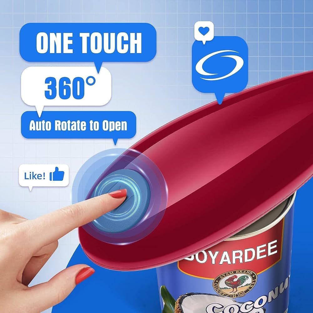 1pc Red Electric Can Opener Bo - Kitchen Electronics Gadgets ulasan dan harga