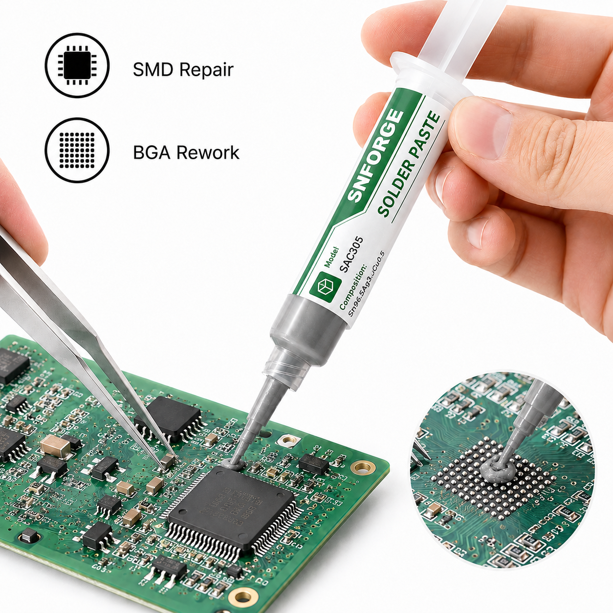 SAC305 Solder Paste Welding Ti - Electronics Gadgets Wholesale ulasan dan harga