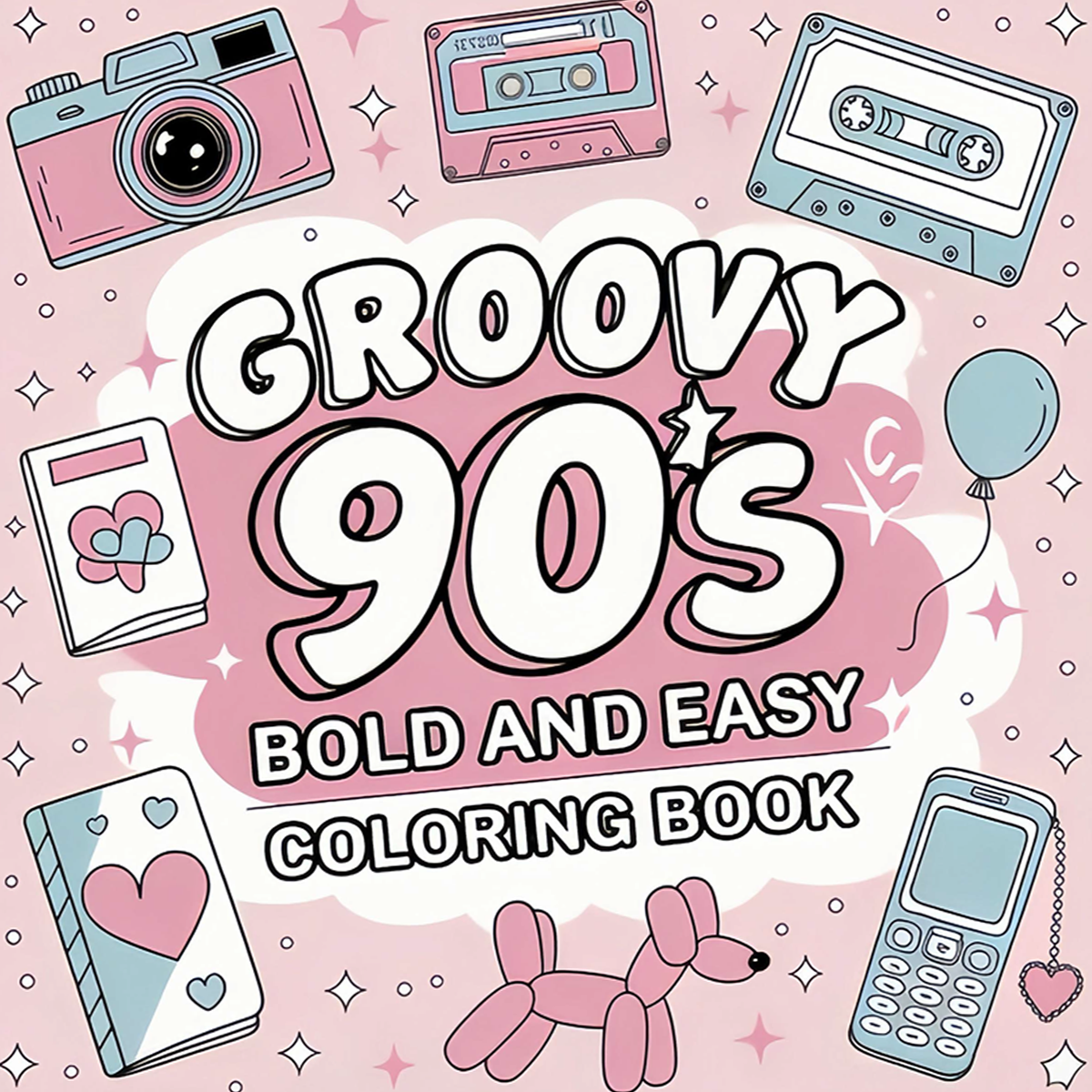 Groovy 90s Nostalgic Coloring  - Electronics Gadgets For Gift ulasan dan harga